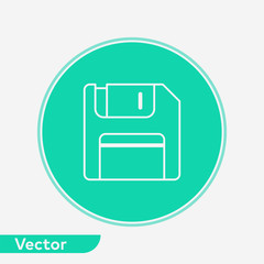 Floppy disk vector icon sign symbol