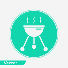 Grill vector icon sign symbol
