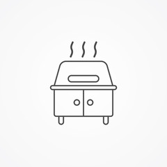 Grill vector icon sign symbol