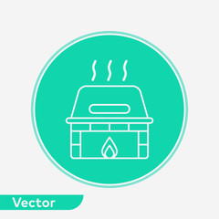 Grill vector icon sign symbol