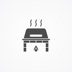 Grill vector icon sign symbol