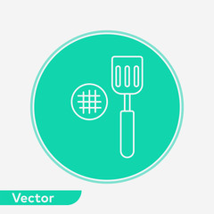 Kitchen spatula vector icon sign symbol