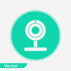 Webcam vector icon sign symbol