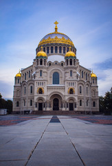 Sea St. Nicholas Cathedral located on the island of Kronstadt