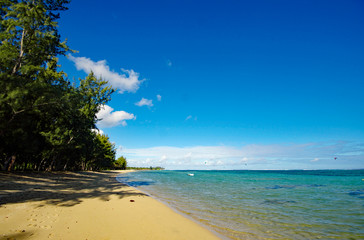 Bel Ombre public beach in Mauritius island