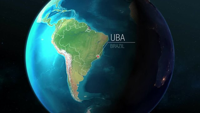 Brazil - Uba - Zooming from space to earth