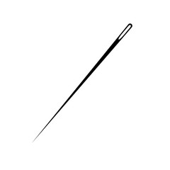 Sewing Needle vector icon. Thread vector sew tailor logo. isolated needle illustration