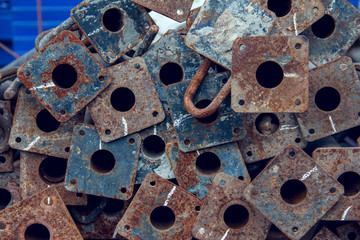 Metal supports for reinforced concrete structures. Details for building a house.