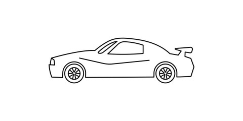 coupe line illustration. Element of car