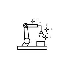Robotic arm icon. Element of artificial intelligence