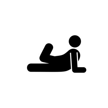 Yoga, Pose, Upward Facing Dog Icon. Element Of Fat Man Yoga Icon