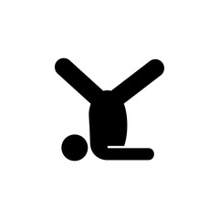 Yoga, pose, shoulder stand icon. Element of fat man yoga icon