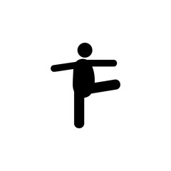 Yoga, pose icon. Element of fat man yoga icon