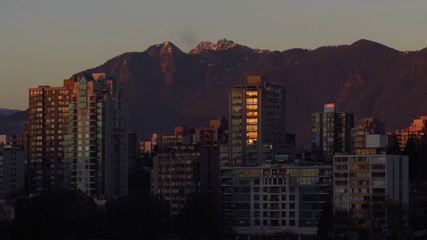 Vancouver Dawn City Skyline