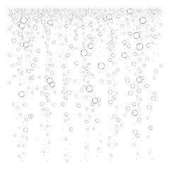 Fototapeta na wymiar Fizzy drink. Air bubbles isolated on white background. Carbonated drink. Soda. Vector graphics.