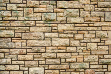 Background of brick wall from a building. Close up. Copy space for your text.