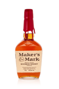 St.Petersburg, Russia - February 2019 - Maker's Mark bourbon whisky