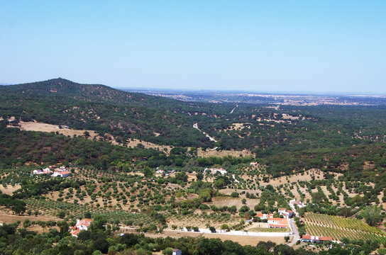 landscape near Evoramonte village, south of Portugal
