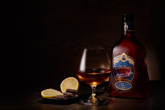 St.Petersburg, Russia - May 2018 - Cognac Jacques Laffitte XO Superior.