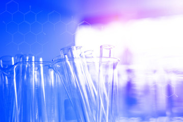 Test tube in a science laboratory , science background