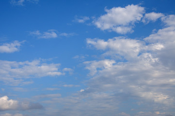 Blue cloudy sky for background