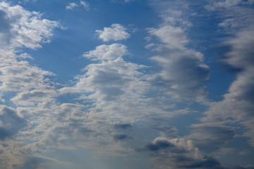 Blue cloudy sky for background