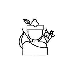 Robin Hood, fairytale icon. Element of fairy Tale icon