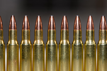 Rifle ammunition Lined up symetrically - 222 Caliber