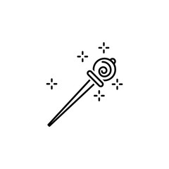 Magic wand icon. Element of historical games icon