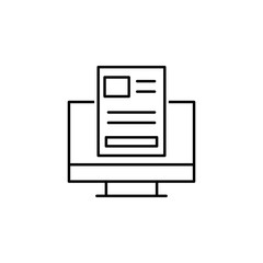 Resume icon. Element of interview icon