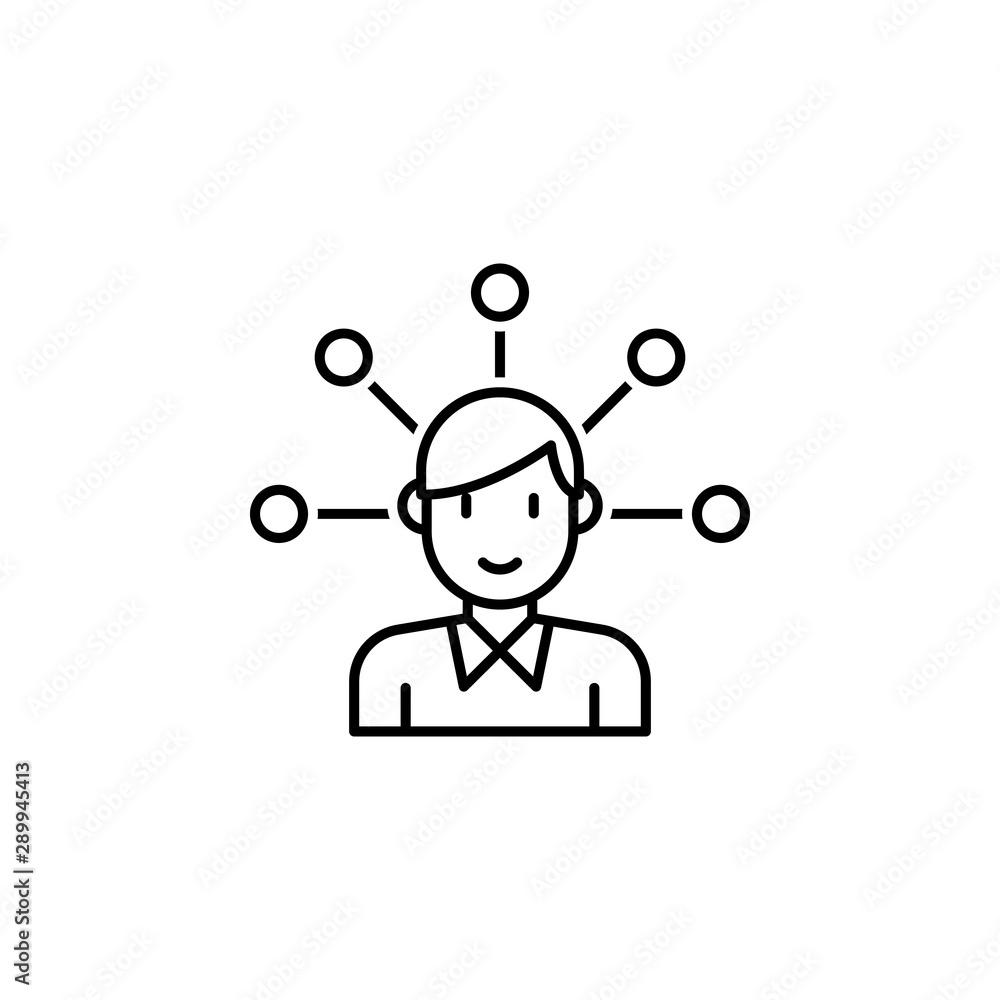Poster skills icon. element of interview icon