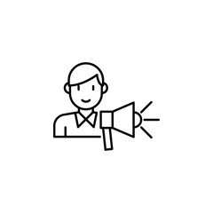 Announcement icon. Element of interview icon