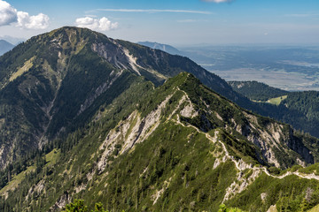 Obraz premium Wanderweg auf dem Heimgarten in Bayern