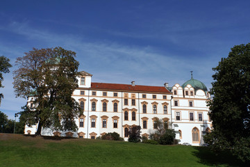 Blick vom Schlosspark auf Schloss Celle