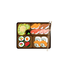 japanese bento box food set graphic object
