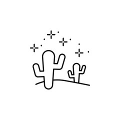 Landscape, desert icon. Element of geography icon