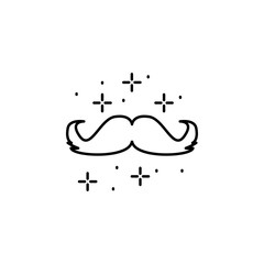 Moustache, hair icon. Element of October festival icon