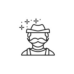 German, avatar icon. Element of October festival icon