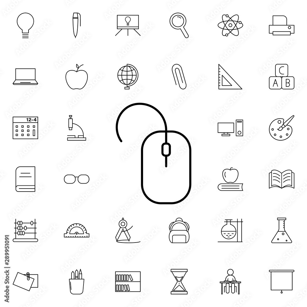 Poster mouse icon. universal set of education for website design and development, app development