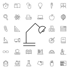 Table lamp icon. Universal set of education for website design and development, app development