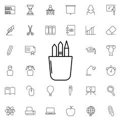 Kicked icon. Universal set of education for website design and development, app development