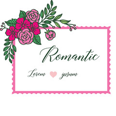 Abstract colorful floral frame, for wedding ornament concept romantic. Vector