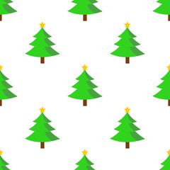 Christmas tree seamless background.