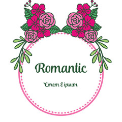 Decorative of greeting card or invitation romantic with design colorful flower frame. Vector