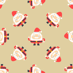 Santa Claus seamless background.