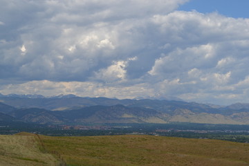 Fototapeta na wymiar landscape with blue sky and clouds