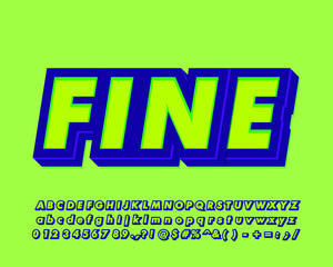 Bold style font and number