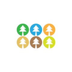 pine logo template icon design