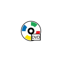 Dvd logo template vector icon illustration