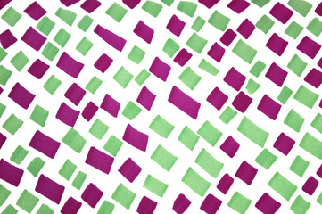 Abstract background with green and pink squares